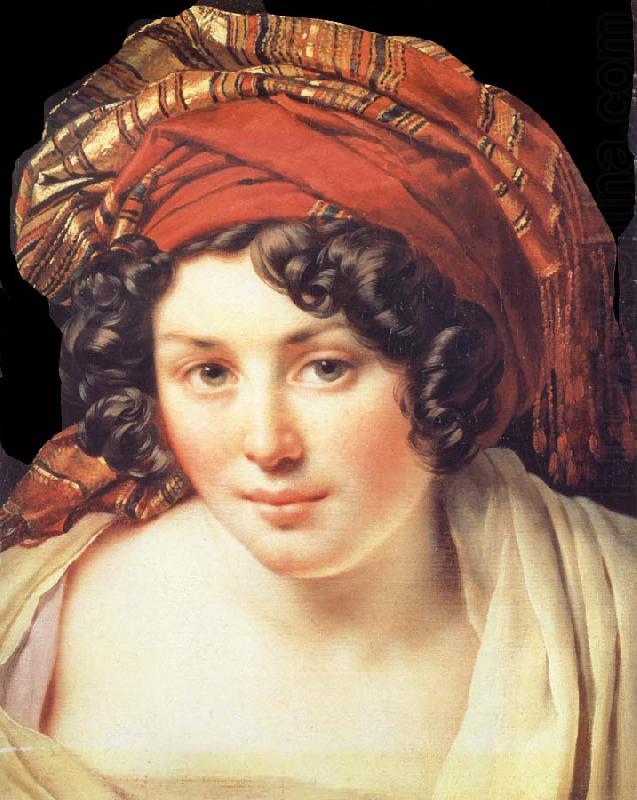 Head of Young Woman Wearing a Turban, Anne-Louis Girodet-Trioson